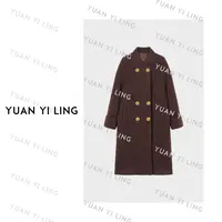 袁艺灵【纽约时报】重磅澳毛颗粒感立领双面呢复古外套7025
