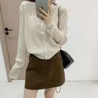 椿·予静【爱心】竖条开衫