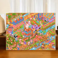 【3月上新款】插画治愈系DIY数字油画解压填色丙烯手工装饰画