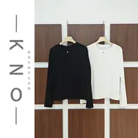 【KNO】秋冬新款黑白灰三色水溶羊毛打底衫百搭女士