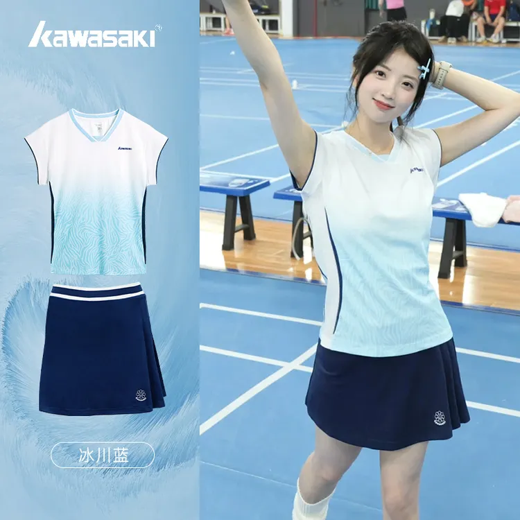 kawasaki/川崎2025春夏新款男女专业羽毛球服运动T恤吸汗透气2005