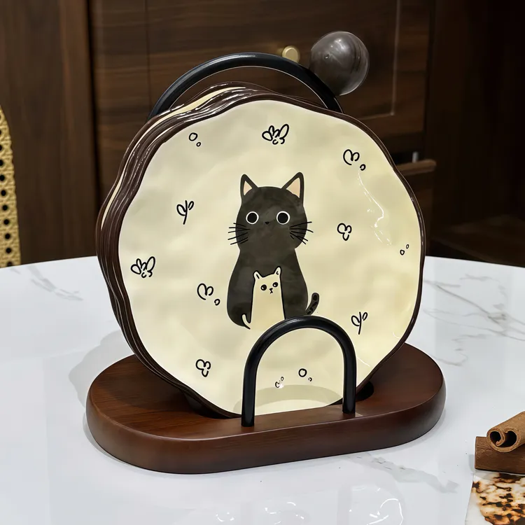 吐骨碟家用高档陶瓷骨碟套装轻奢高级感小吃碟餐桌垃圾吐骨头盘碟