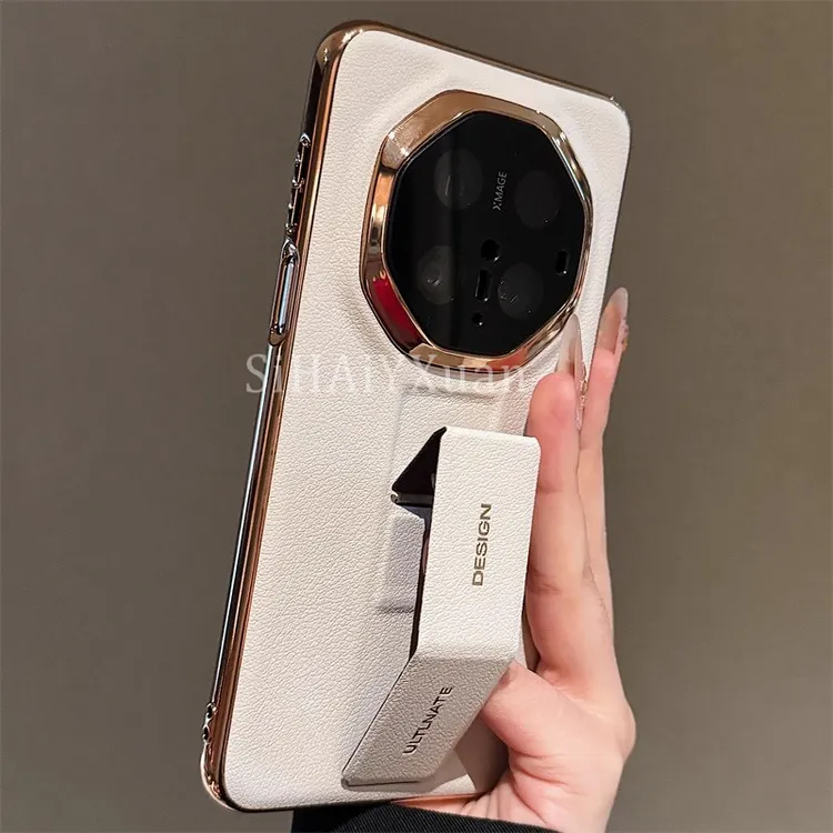 不撞款腕带支架适用华为mate70rs非凡大师手机壳素皮纹60RS多功能