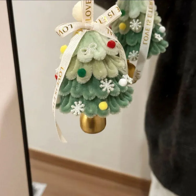 扭扭棒圣诞树挂件手工diy雪花苹果圣诞树材料包驾车个人礼品