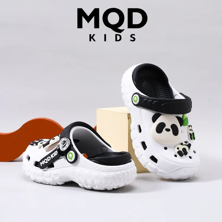 MQD儿童洞洞鞋男童夏季外穿防滑包头拖鞋男孩宝宝家用软底凉拖鞋