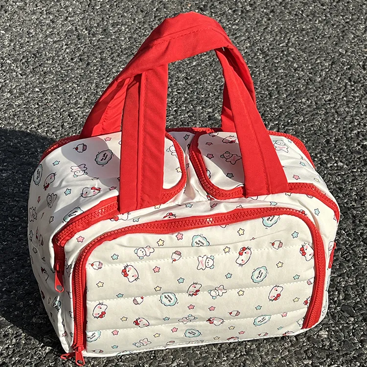 kt猫化妆包大容量女2026新款便携双开口分区收纳包外出旅行洗漱包