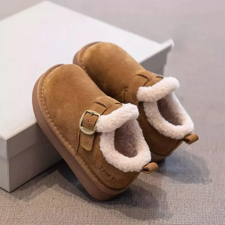 小黄鸭儿童雪地靴2025新款冬季鞋子女童雪地棉大棉鞋加绒加厚冬鞋