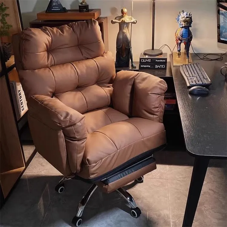 家用电脑椅子舒服久坐办公懒人沙发椅卧室书桌转椅靠背可躺老板椅