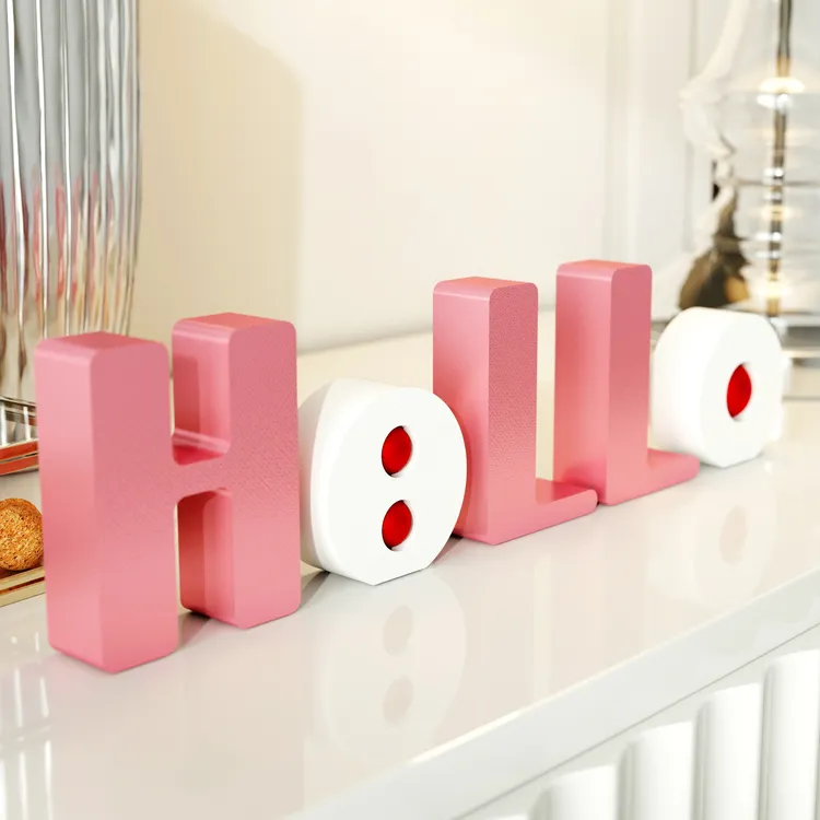 艺术摆件2001创意北欧字母HELLO电视柜客厅现代简约桌面玄关饰品