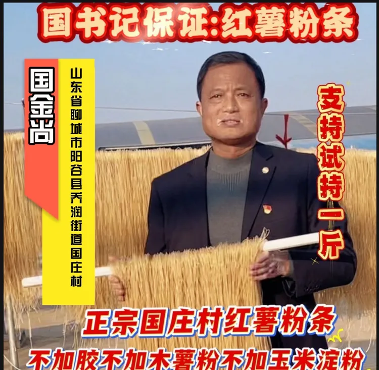 【国金尚推荐】正宗山东阳谷国庄粉条农家地瓜红薯粉条纯手工特产