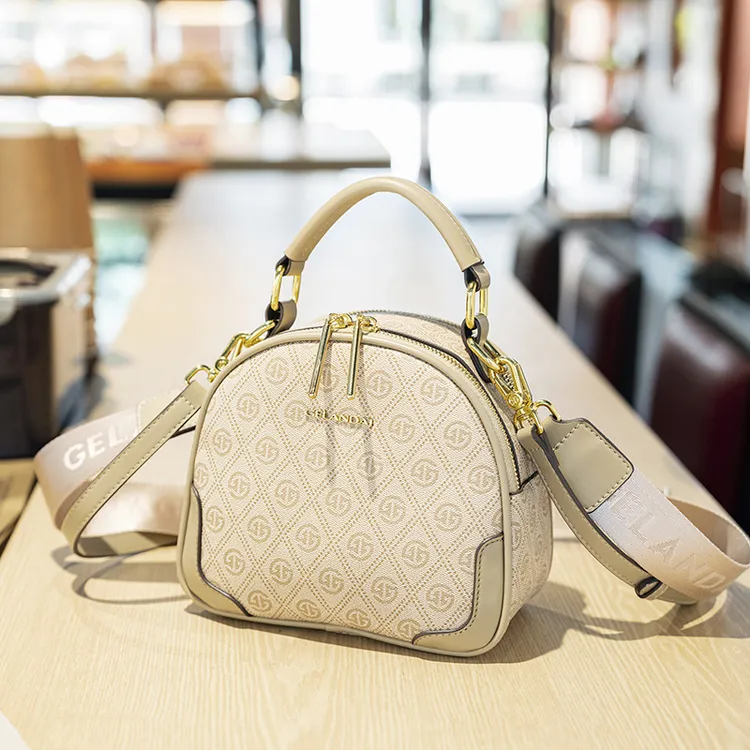 戈兰黛2025新款女包小圆包高级感百搭印花单肩斜挎包9360