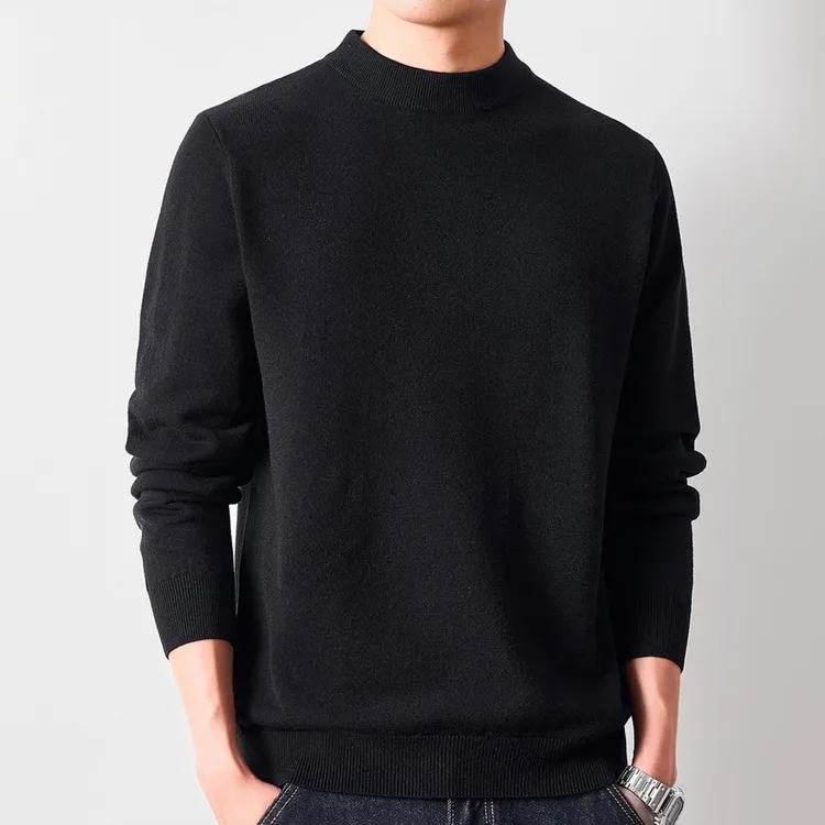 【5507-nrg】冬季男士加厚保暖休闲时尚百搭圆领毛针织衫