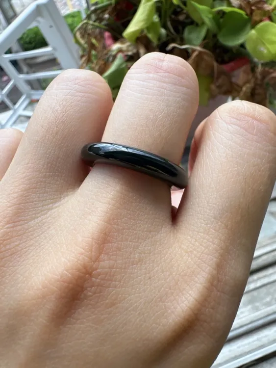 天然缅甸翡翠墨翠戒指指环