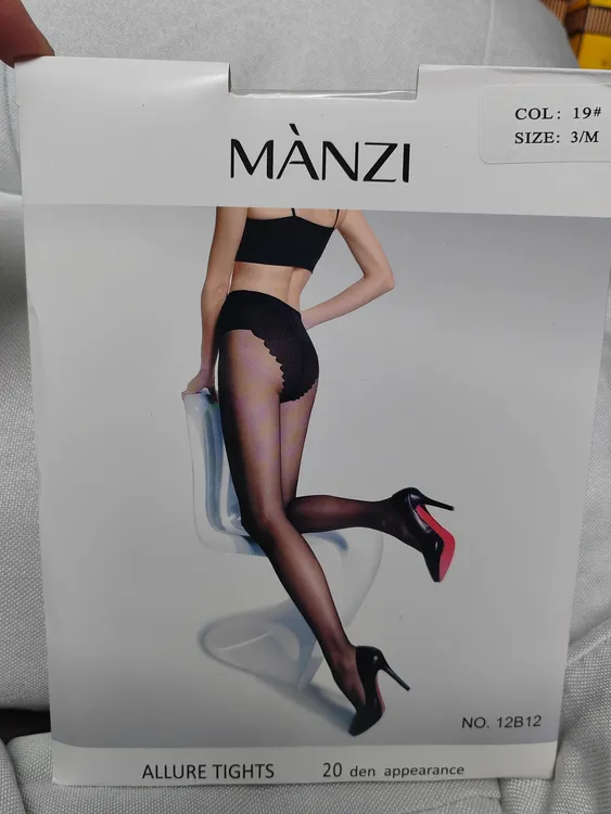 MANZI曼姿NO.12B12外贸款比基尼裆20D连裤袜黑丝