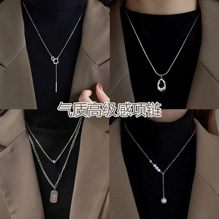 项链搭配秋冬毛衣链ins小众高级设计时尚感百搭2025气质新款配饰