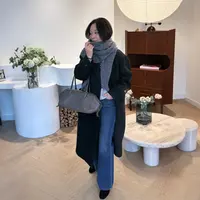 Ms.Qnn“复古时髦精”多斯系列calik四面弹微喇牛仔裤 52P730 Q姐