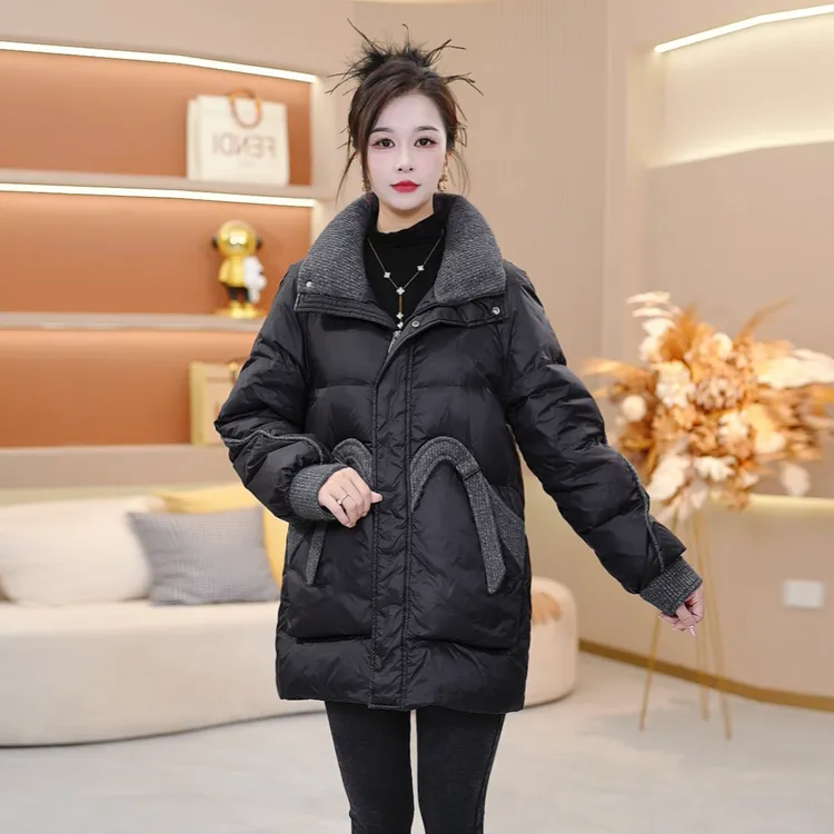 遮肚洋气中长款2025年冬季新款宽松保暖加厚显瘦羽绒服SJYF3777