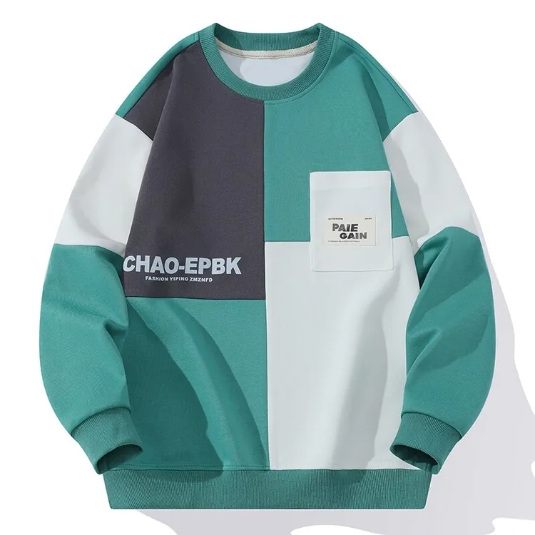 新款 春季休闲时尚卫衣男长袖打底衫 .