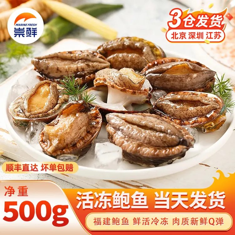 生鲜大鲍鱼速冻锁鲜鲜嫩海鲜水产特大加热即食
