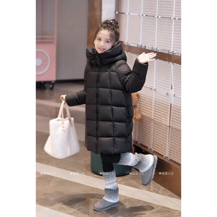 媛媛公主【极寒 三防】2025冬季女童中长款加厚保暖羽绒服14415Y504