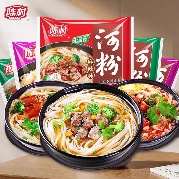 陈村河粉袋装广东河粉宽粉泡面米粉非油炸方便面免煮速食早餐整箱