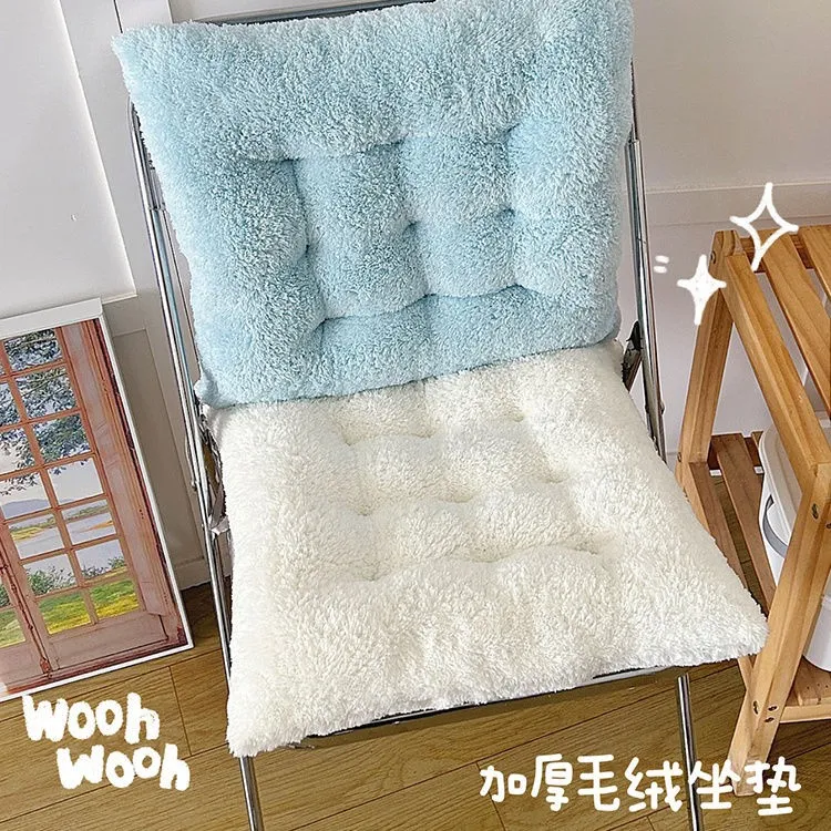 毛绒坐垫办公室久坐大学生教室宿舍屁垫加厚座垫餐椅子屁股垫FMS