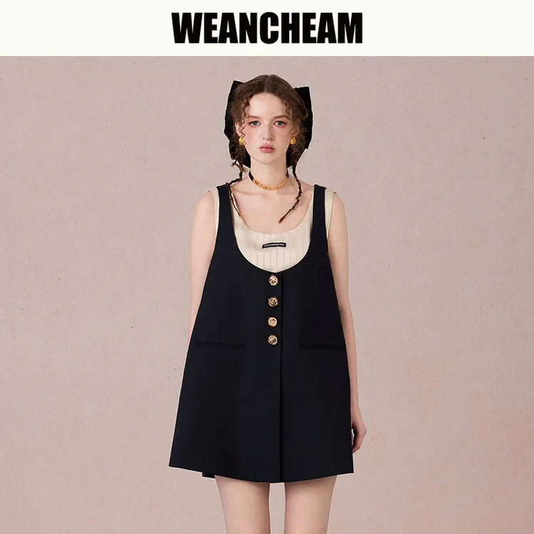 WEANCHEAM未未姆魔法学院欧若风清凉穿搭牛仔背心女装W15CXD005