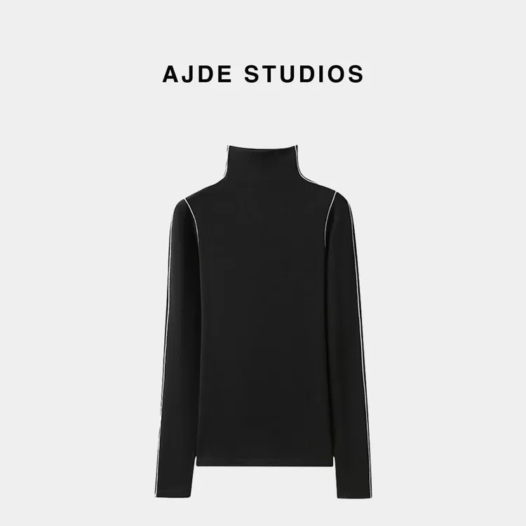 AJDE｜明线直角肩天丝羊毛打底衫09