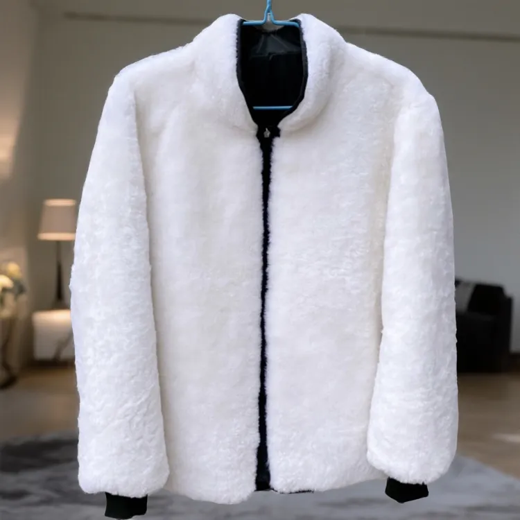 印玺缘羊皮袄中老年冬季加厚保暖外套男女同款全袖羊毛内胆