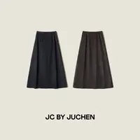 温柔惰性“纸片裙”羊毛羊绒混纺纯色显瘦长款半身裙 FW206001-182