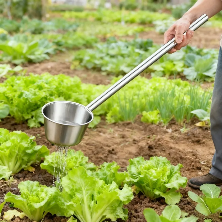 特厚不锈钢水瓢洒水勺加长柄浇花勺浇水壶多功能厨房舀汤打粥神器