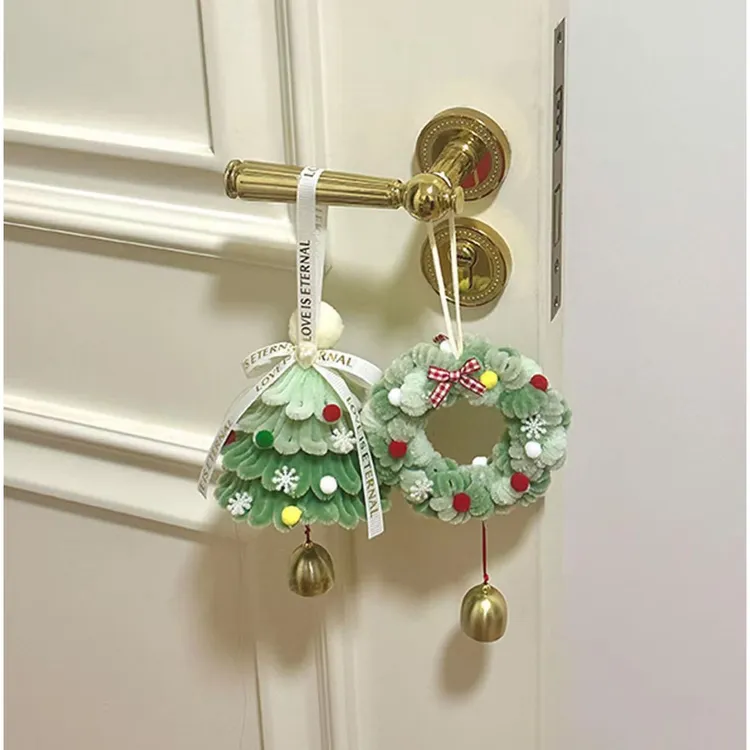 创意扭扭棒圣诞树圣诞花环挂件车挂diy材料包手工圣诞节礼物装饰