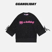 GGAHOLIDAY秋冬时尚休闲宽松潮流百搭印花女士长袖卫衣-154106