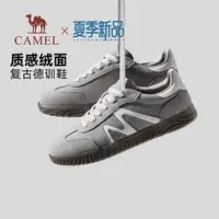 骆驼男鞋德训鞋2025夏季新款潮流男鞋子透气百搭复古薄底休闲板鞋
