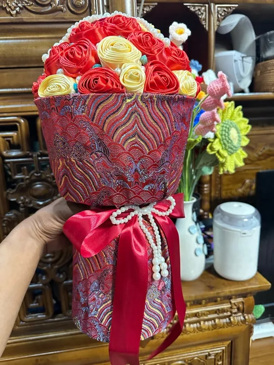 红色藏式手工花束新版本适合多种场合送礼