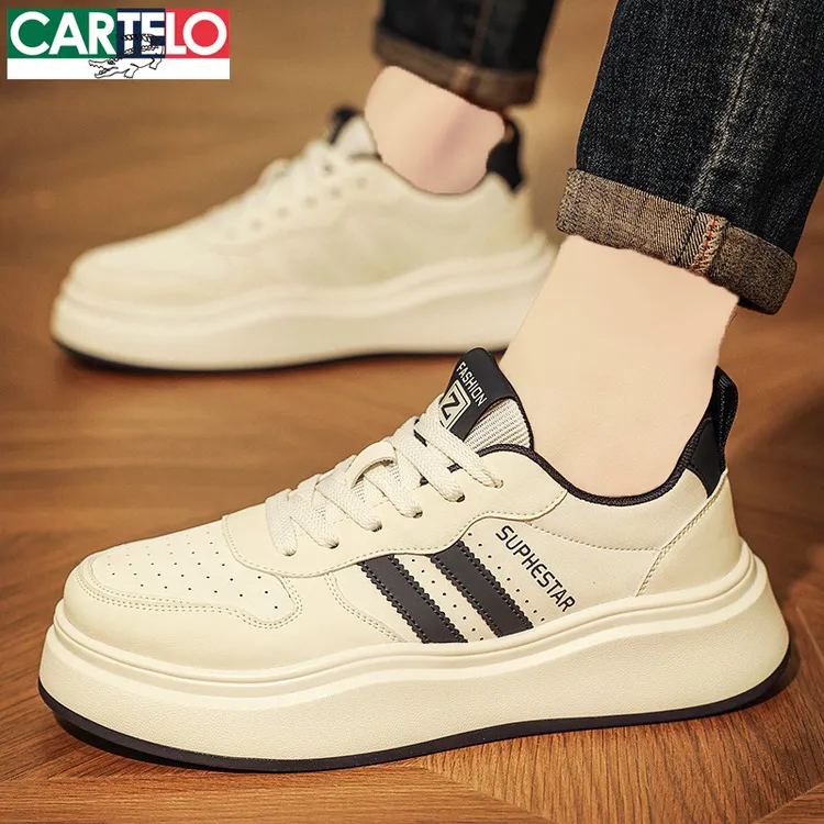 卡帝乐鳄鱼板鞋男鞋夏季2025新款时尚休闲款轻奢运动小白鞋子男士