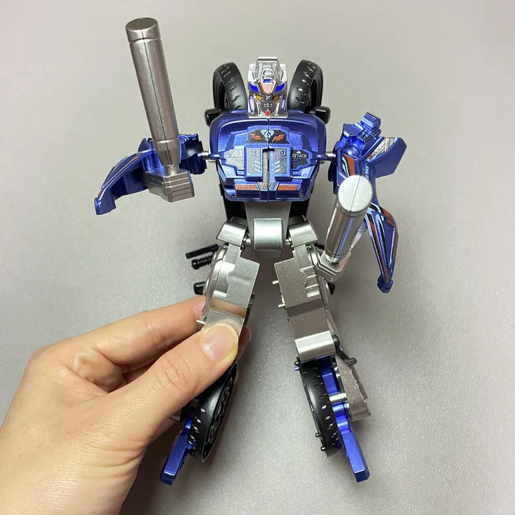 变形摩托车机器人儿童益智玩具男孩变身礼物模型