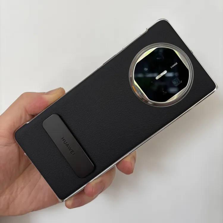 适用华为mateX5手机壳旋转支架官方同款x3典藏超薄后盖素皮寰宇红