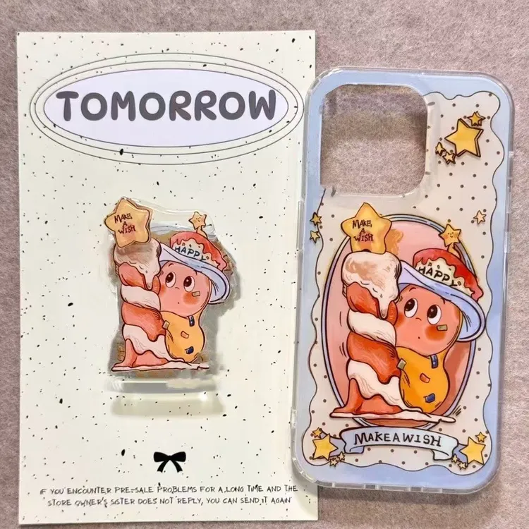 IMD星星蜡烛小人适用iphone16苹果15果冻手机壳小米OPPOVIVO荣耀