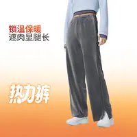 R李宁女子直筒休闲舒适休闲裤微弹中腰锁温保暖热力裤卫裤AKLV954