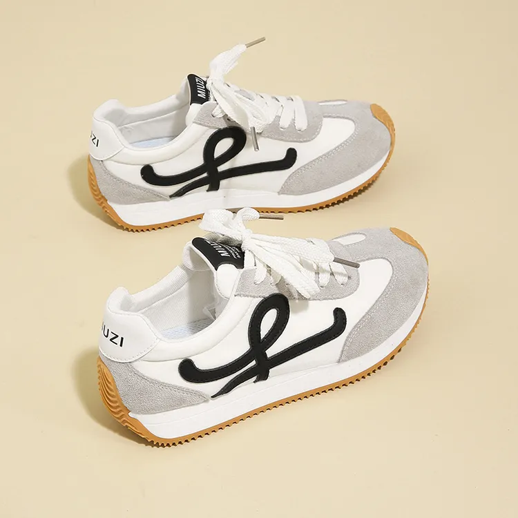 杨幂同款时尚德训鞋女爆款2025新款春秋复古百搭阿甘鞋运动休闲鞋