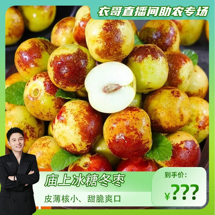 寻鲜君山西运城庙上冰糖冬枣新鲜水果包邮现摘现发脆甜枣