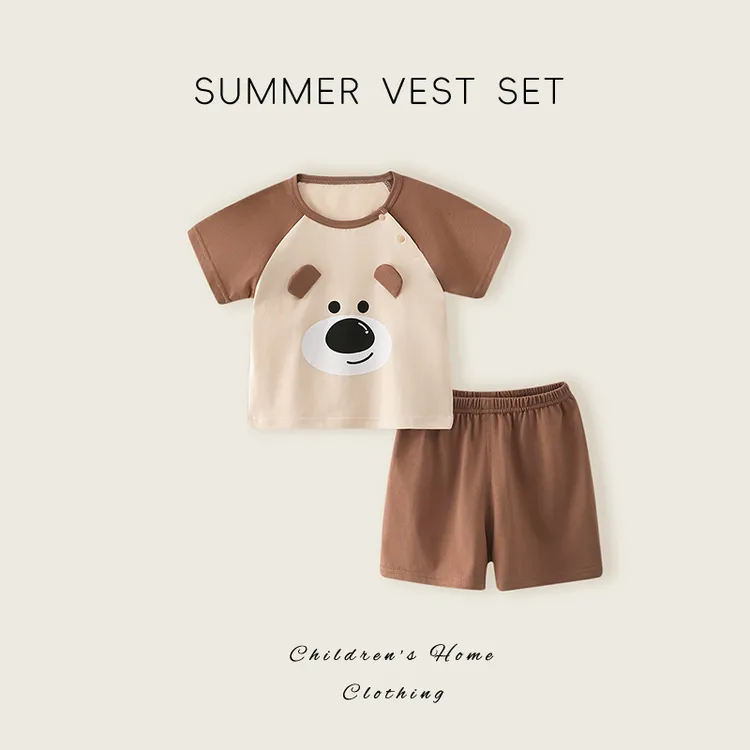 儿童夏季套装半袖套装宝宝分体衣服女童短袖薄款两件套可爱夏装