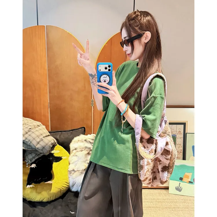 PCNY「自由领域」不理理女装休闲针织经典时尚潮流圆领T恤