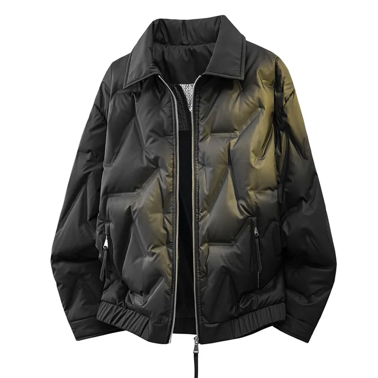 【韩跑跑甄选】官方正品冬季新款大码翻领羽绒服男士休闲保暖羽绒服