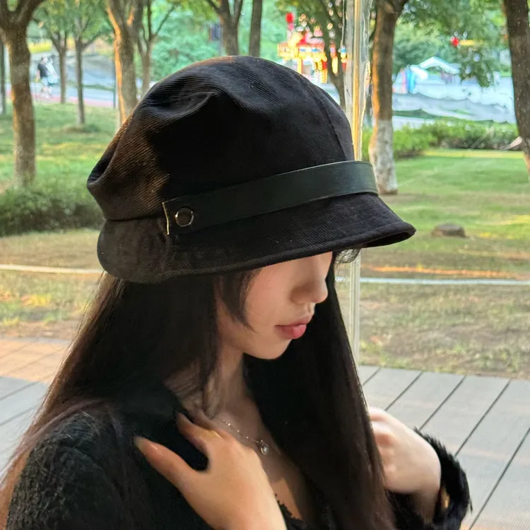 灯芯绒渔夫帽 一帽多戴可做小礼帽气质贝雷帽高性价比骑车可戴