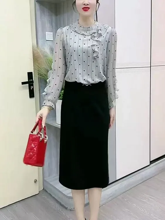 高档中年妈妈装中长款拼接假两件连衣裙女H25128新款优雅气质裙子