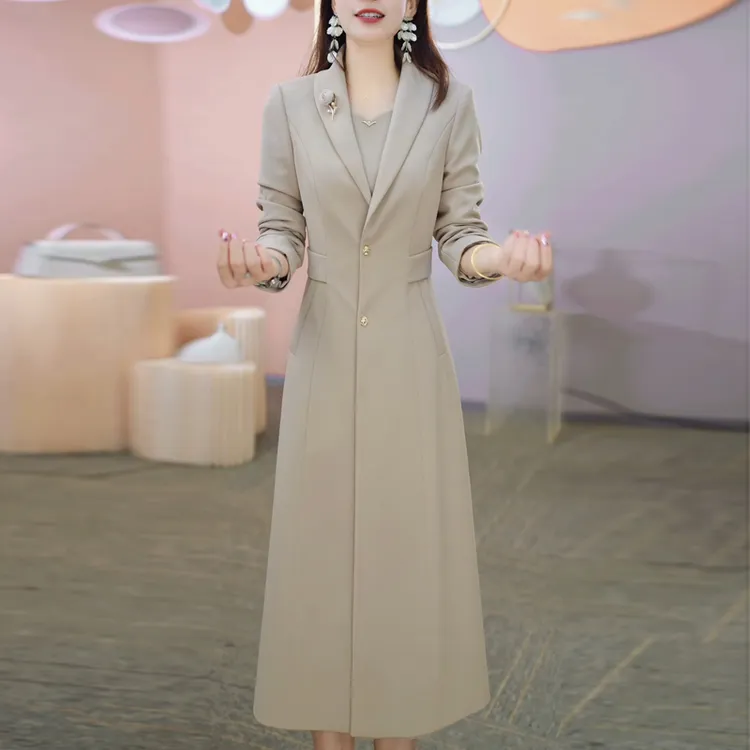 法式时尚风衣套装连衣裙女2025秋季新款气质显瘦女人味两件套裙子