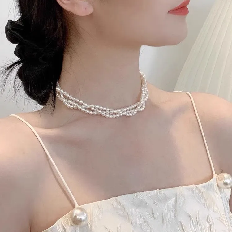 铜合金项链 甲状腺术后遮挡疤痕锁骨项链女麻花设计时尚颈链送礼 