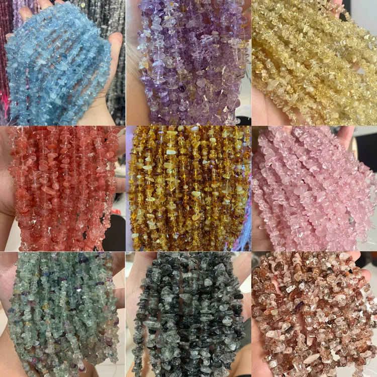 【默认微瑕】天然多材质水晶消磁碎石散珠DIY半成品手工编织串珠